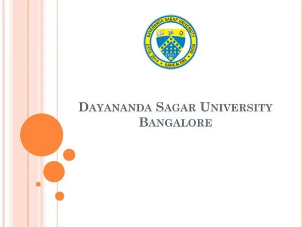 DAYANANDA SAGAR UNIVERSITY