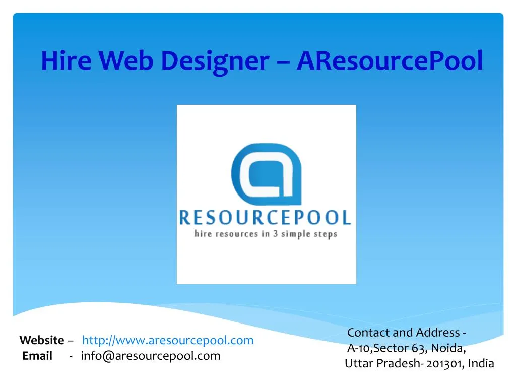 hire web designer aresourcepool