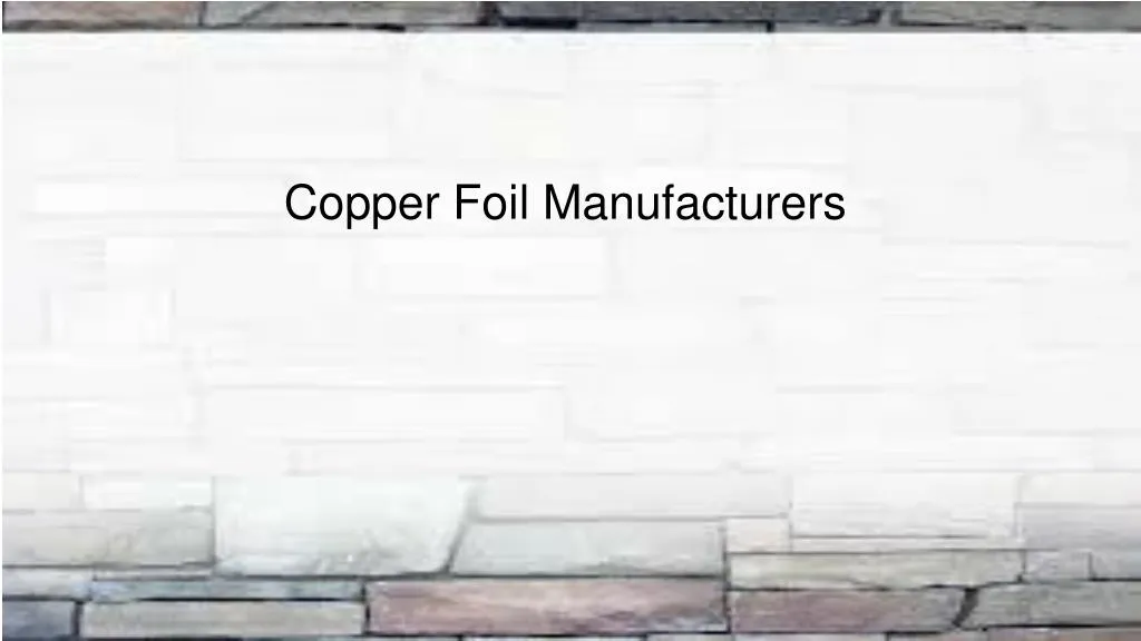 copper foil manufacturers