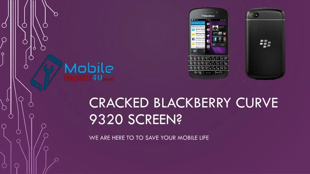 cracked blackberry curve 9320 screen