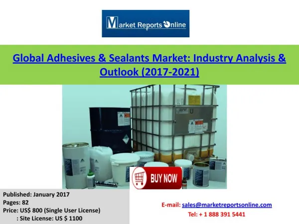 2017-2021 Adhesives and Sealants Market Forecasts Analysis