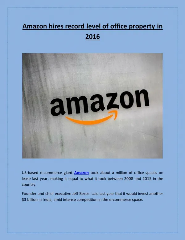 Amazon hires record level of office property in 2016.pdf