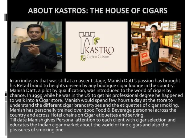 Trusted Online Cigar India Store - Kastros.com