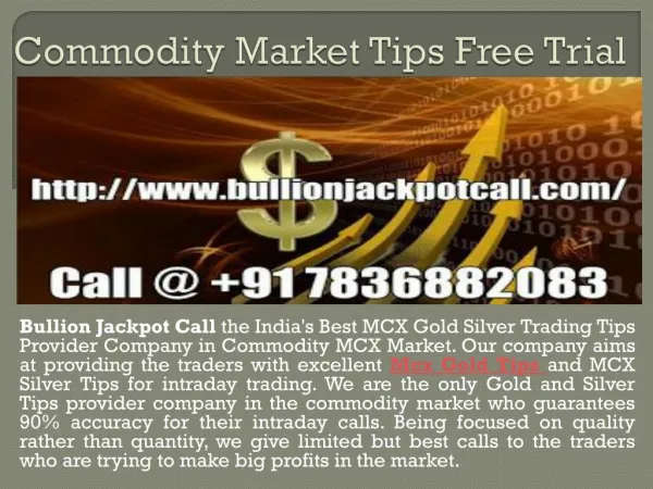 Gold Silver Trading Tips Free Trial