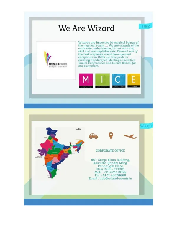 Top Rated MICE Companies in Delhi - Wizard-Events.in