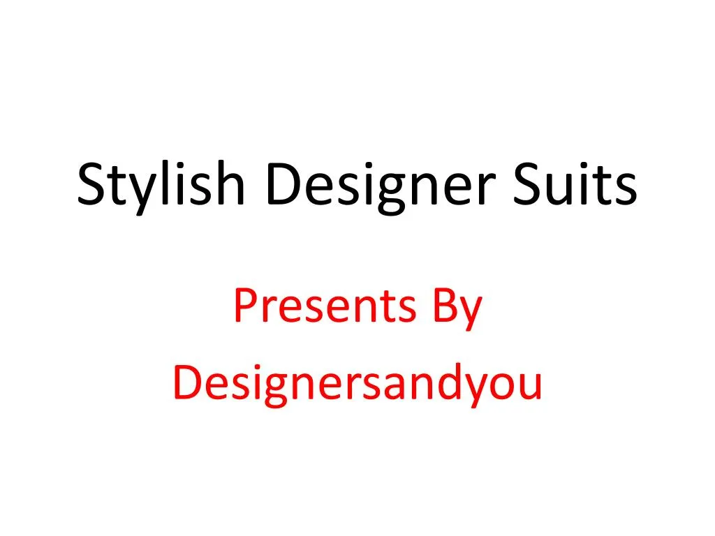 stylish designer suits