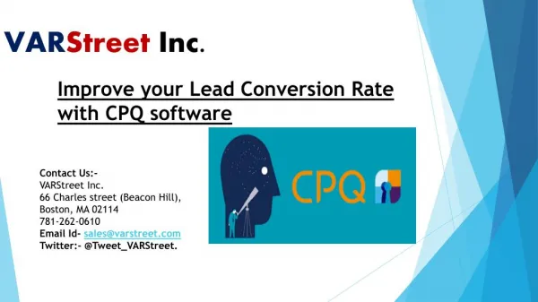 Improve your Lead Conversion Rate with CPQ software