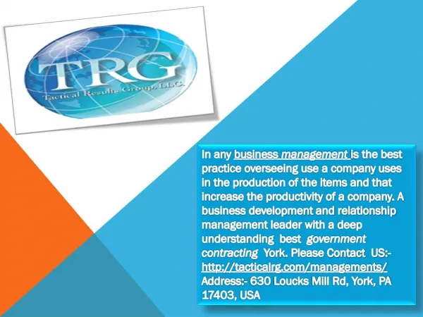 Managing Distribution Networks in York - Tacticalrg