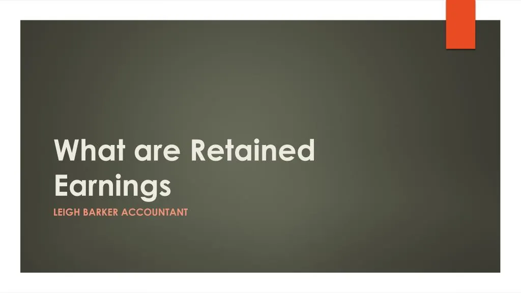 what are retained earnings