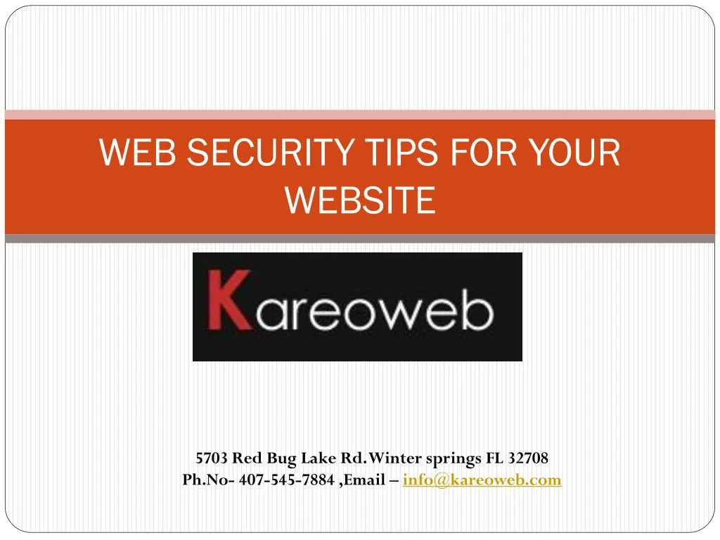 web security tips for your website
