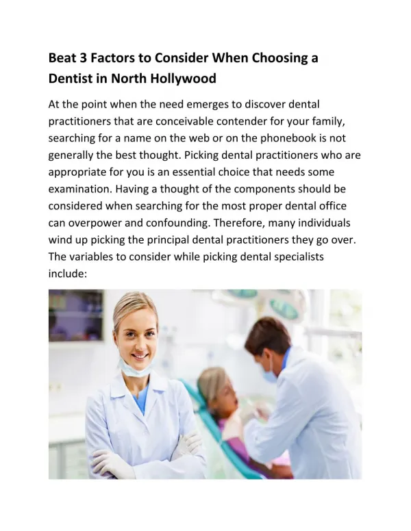 Dentist in North Hollywood,North Hollywood Dentist,Dental Office in North Hollywood,Dentist 91601