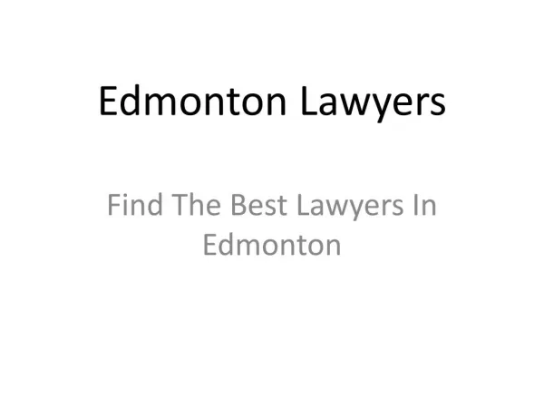 Edmonton Lawyers