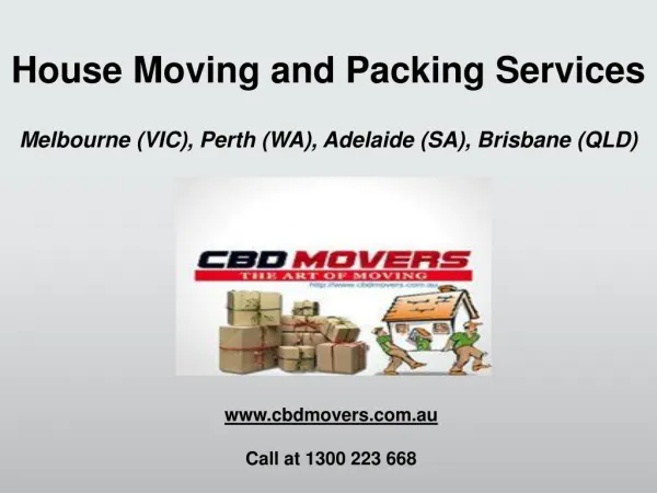 Movers and Packers Brisbane - CBD Movers