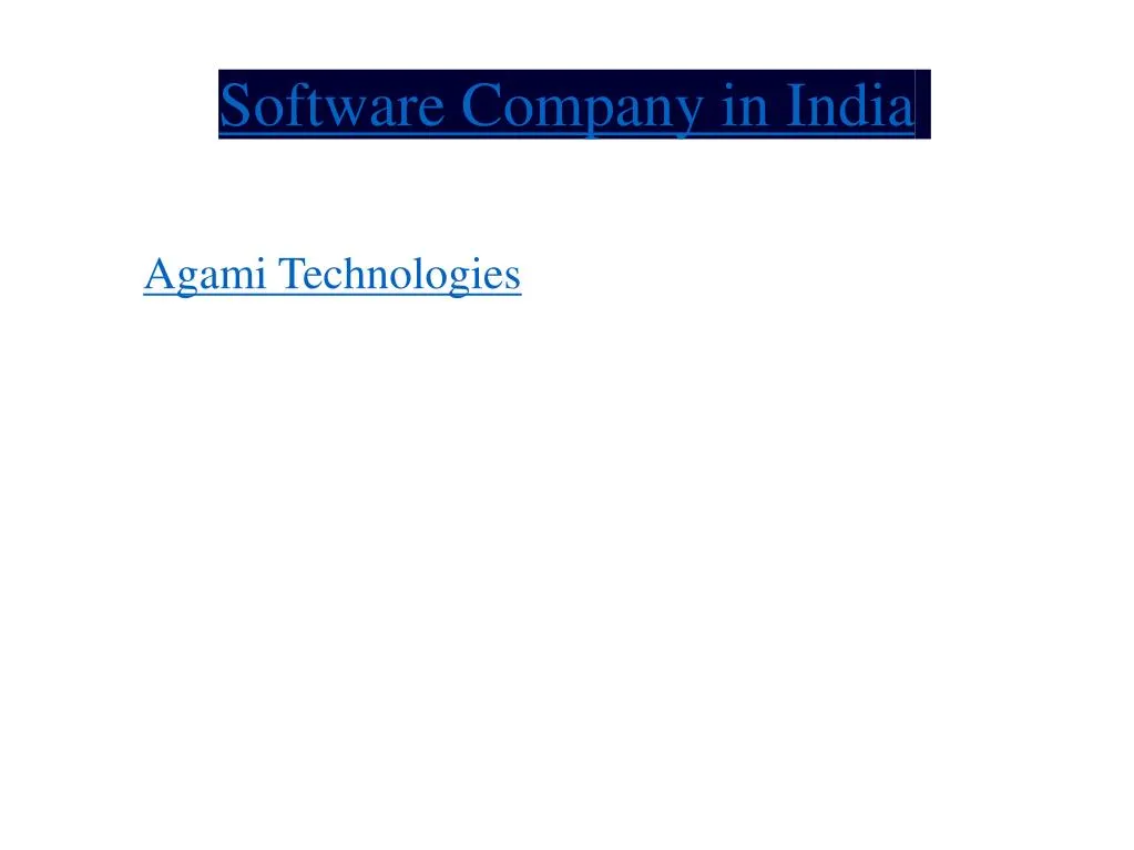 software company in india