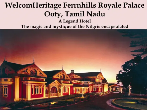WelcomHeritage Ferrnhills Royale Palace
