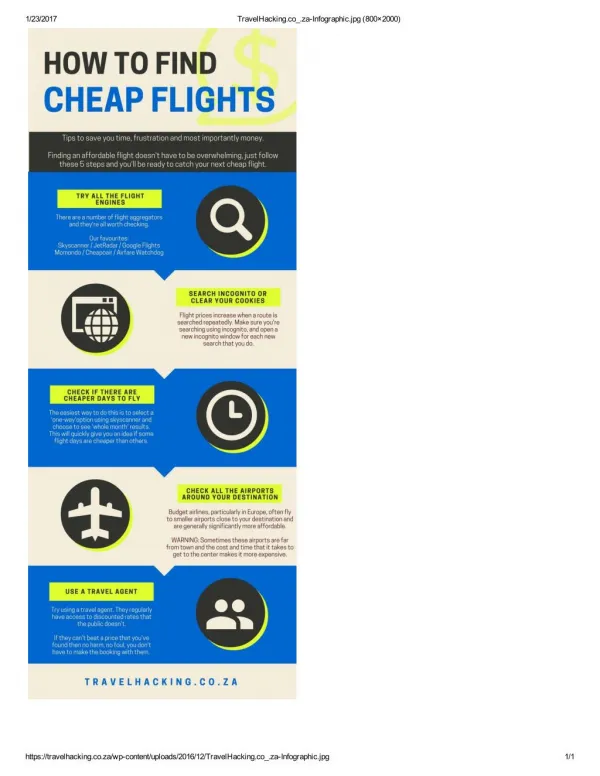 How To Find Cheap Flights: An Infographic