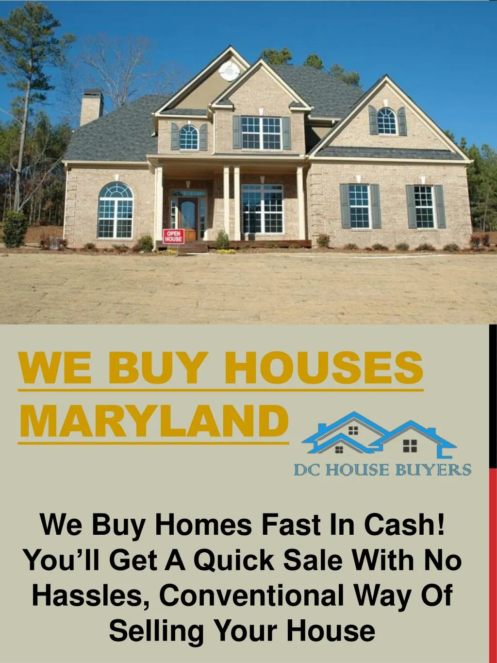 we buy houses maryland