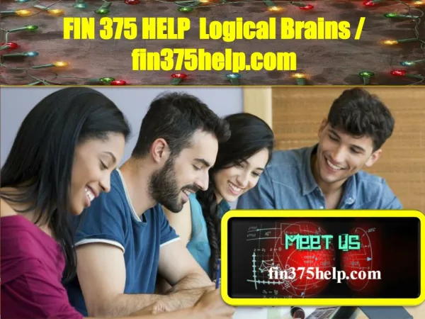 FIN 375 HELP Logical Brains / fin375help.com
