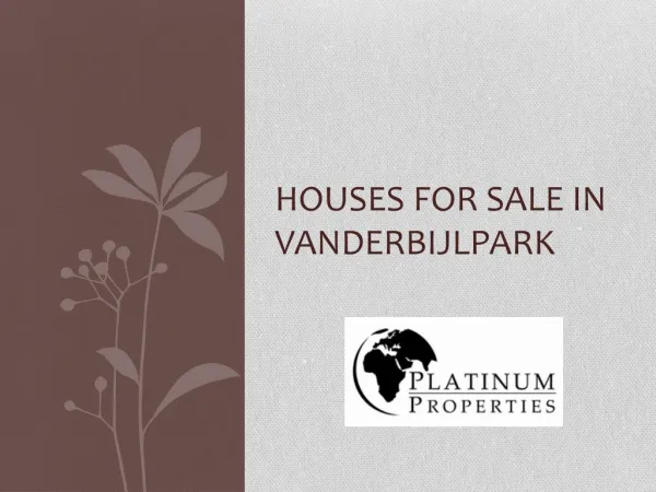 Houses For Sale In Vanderbijlpark