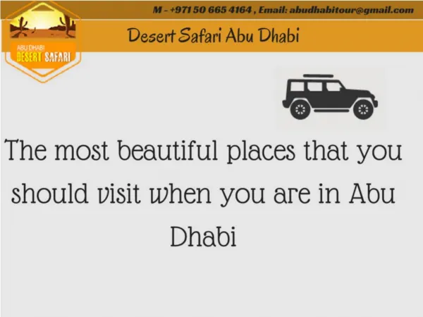 Safari Tour in Abu Dhabi | Desert Safari Abu Dhabi