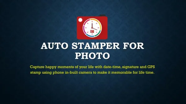 Auto Stamper for Photo - Photography application