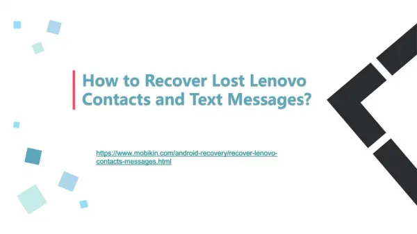 How to Recover Lost Lenovo Contacts and Text Messages?