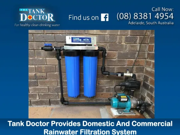 Tank Doctor Provides Domestic And Commercial Rainwater Filtration System
