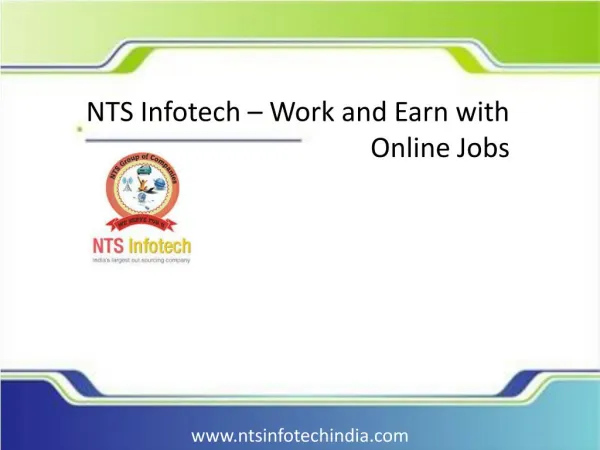 NTS Infotech – Work and Earn with Online Jobs