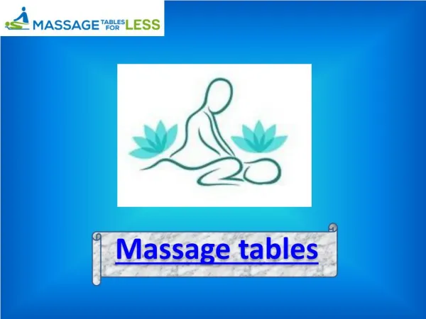 A leading massage table seller : Massage Tables For Less