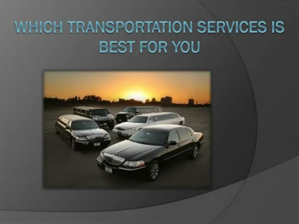which transportation is best for you?