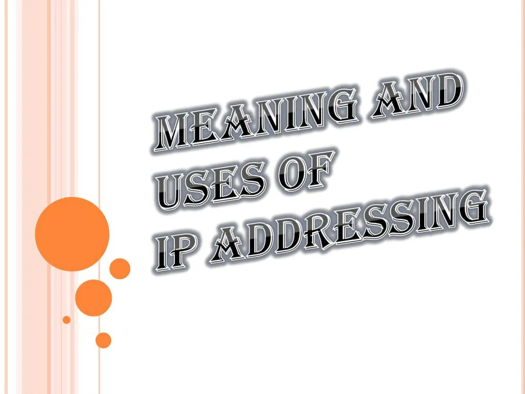 meaning and uses of ip addressing