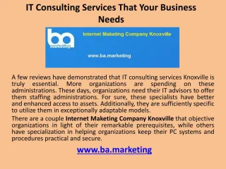 IT Consulting Services That Your Business Needs - slide 1