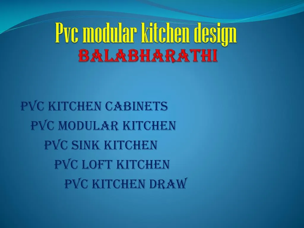 pvc modular kitchen design