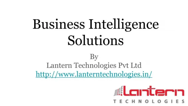 Business Intelligence Solution Providers India | Lantern Technologies