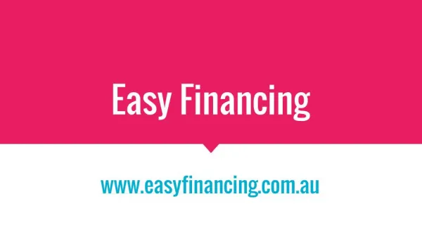 Easy Finance Loans
