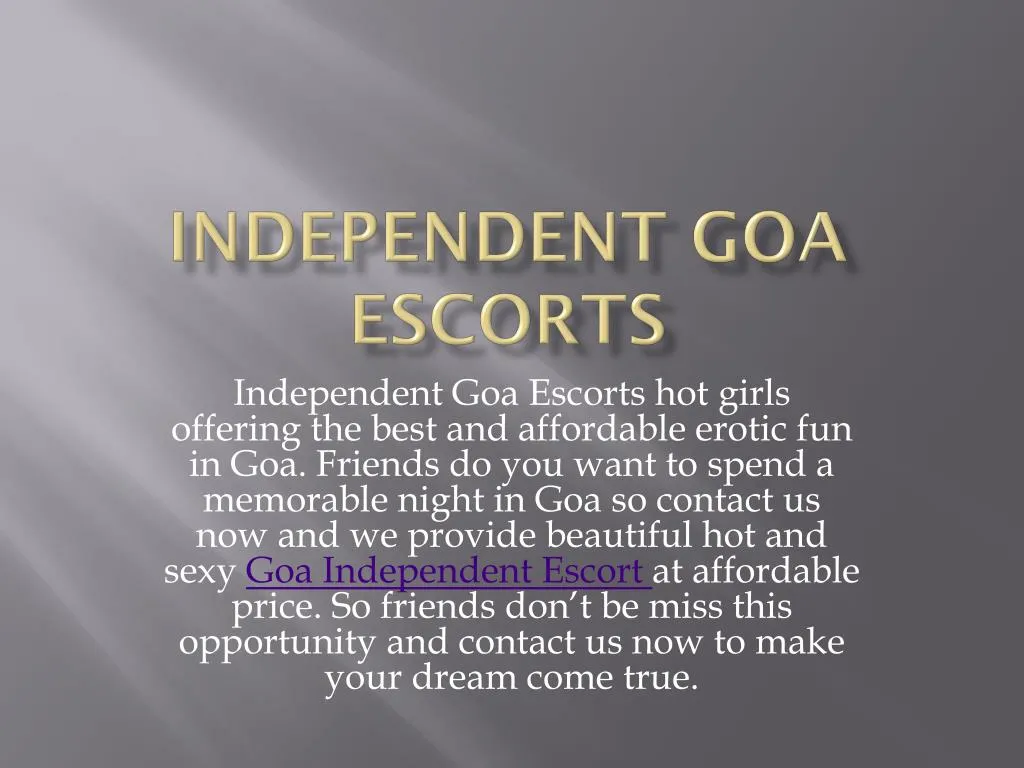 independent goa escorts