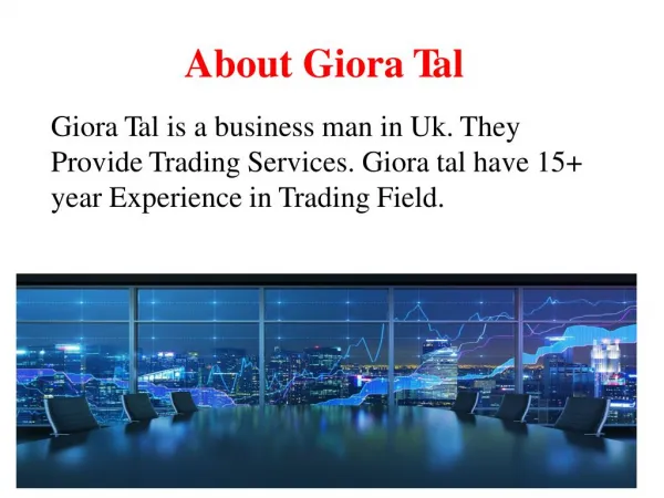 About Giora Tal | Giora Tal Latest Video | Giora Tal