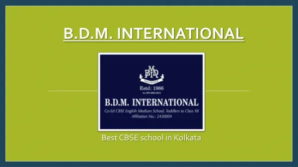 Best CBSE School in Kolkata-BDM International
