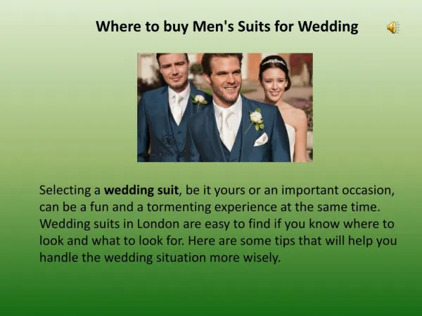 Mens Wedding suit