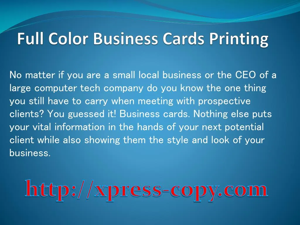 full color business cards printing