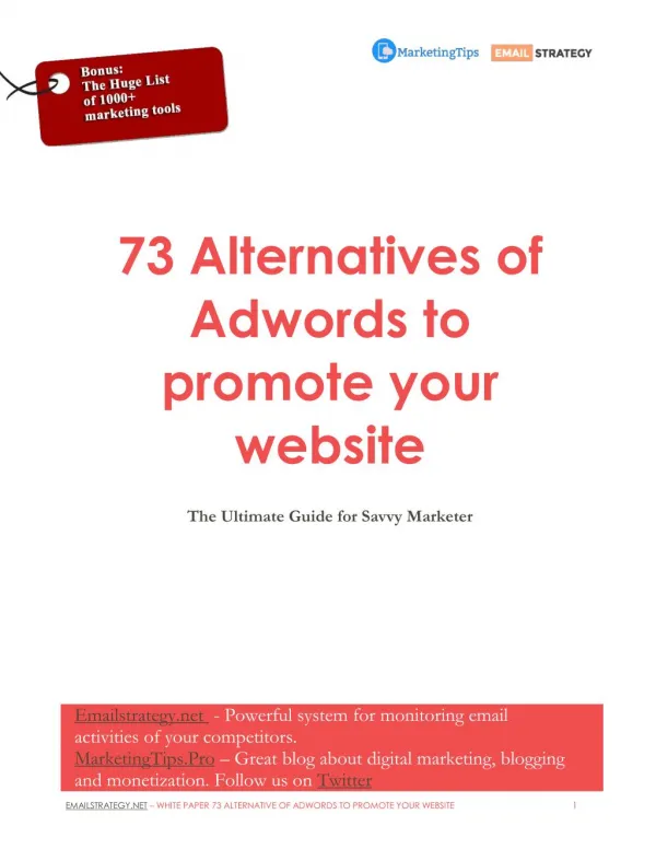 73 alternatives of Adwords