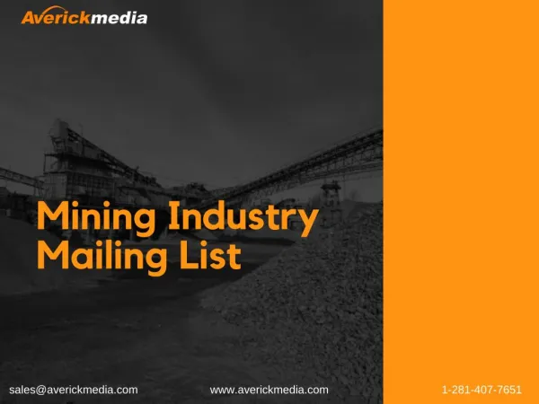 Mining Industry Mailing List
