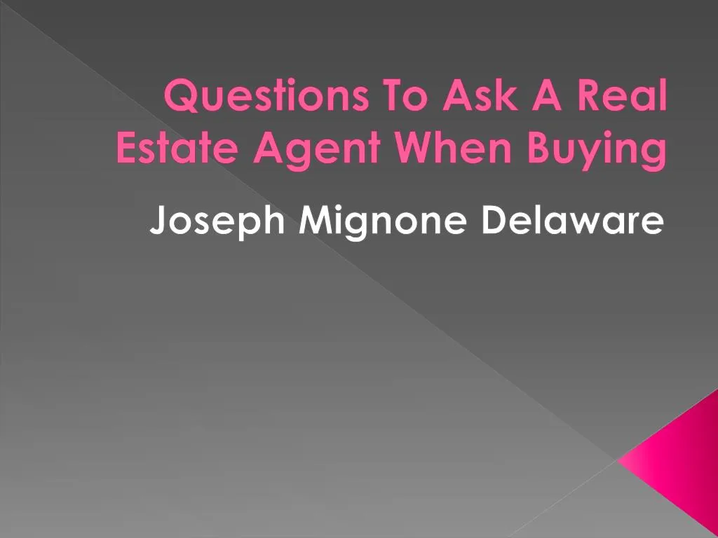 questions to ask a real estate agent when buying