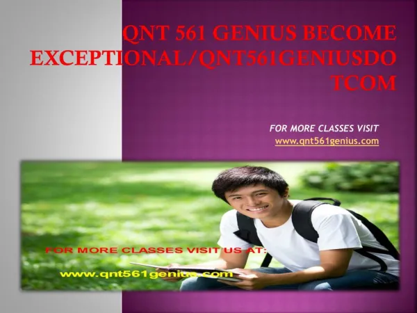 qnt 561 genius Become Exceptional/qnt561geniusdotcom