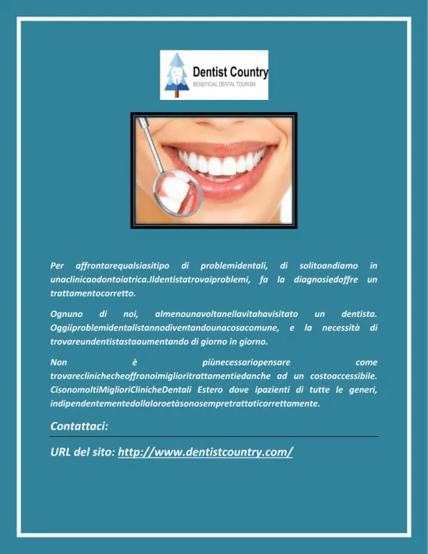 I migliori Impianti dentali e dentisti all'estero prezzi