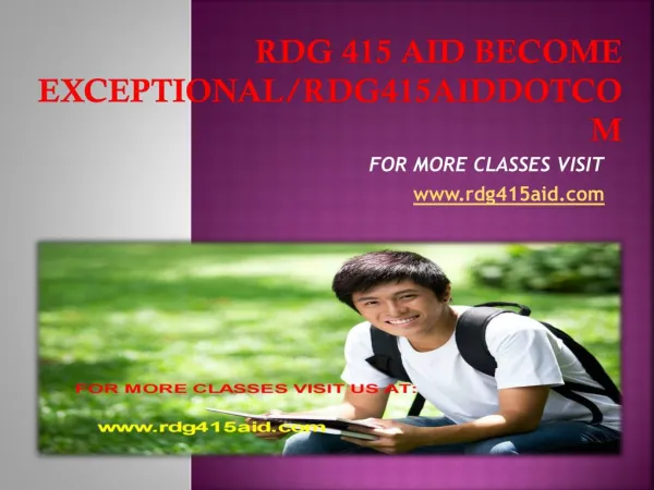 rdg 415 aid Become Exceptional/rdg415aiddotcom