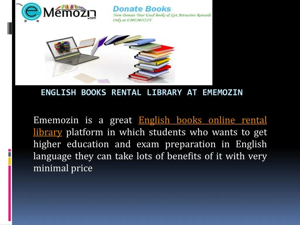 english books rental library at ememozin