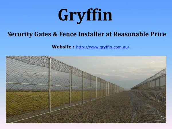 Security Gates & Fence Installer at Reasonable Price