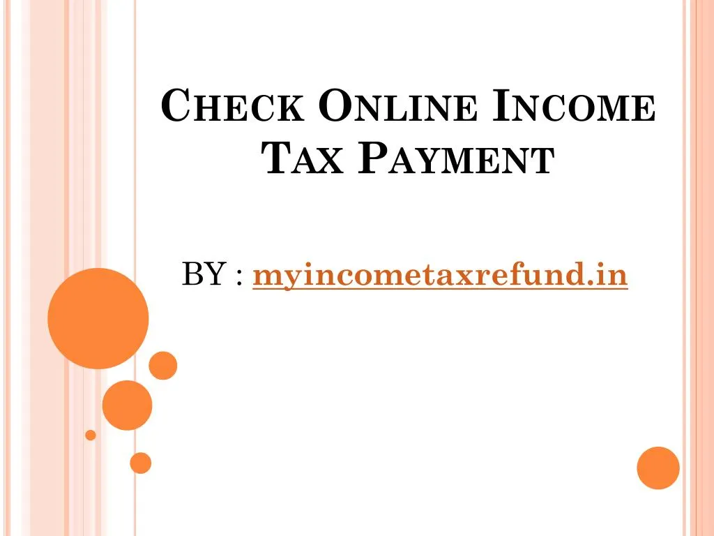 check online income tax payment