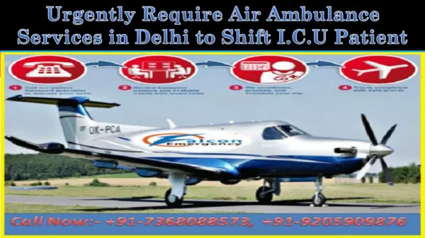 Affordable Air Ambulance Services in Delhi and Patna by Falcon Emergency
